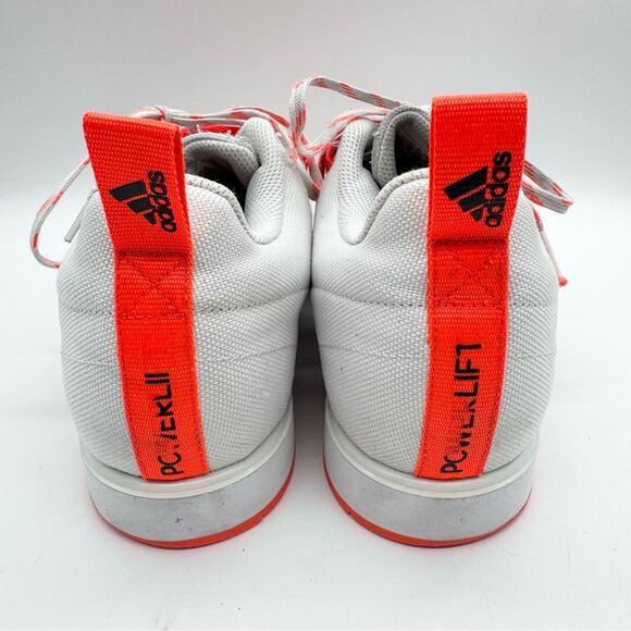 Adidas Powerlift 4 Cross Trainer Weightlifting Shoes White/Black/Neon Orange 8.5 main image 4